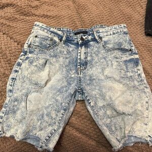 Distressed Denim Shorts